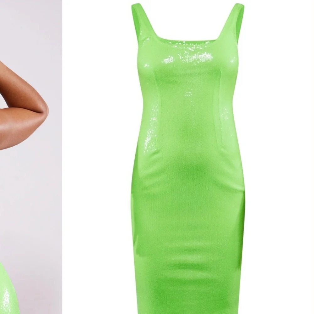 Brand New Lime Green Sequin Dress - Picture 4 of 5